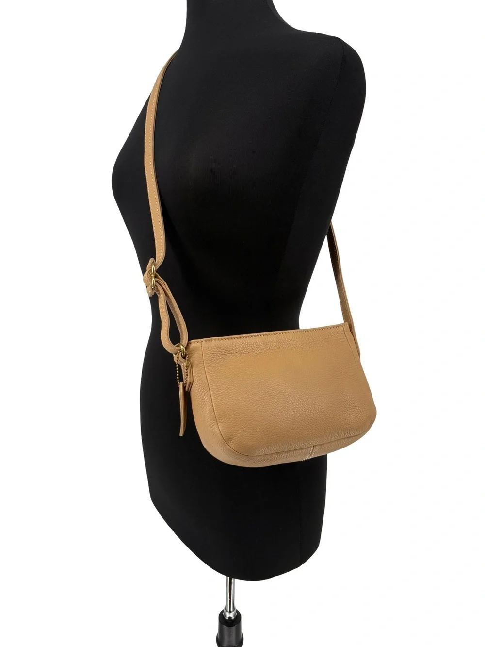 Vintage Coach Sonoma Mini Zip Crossbody Bag 4313 Pebbled Leather 1997 Beige